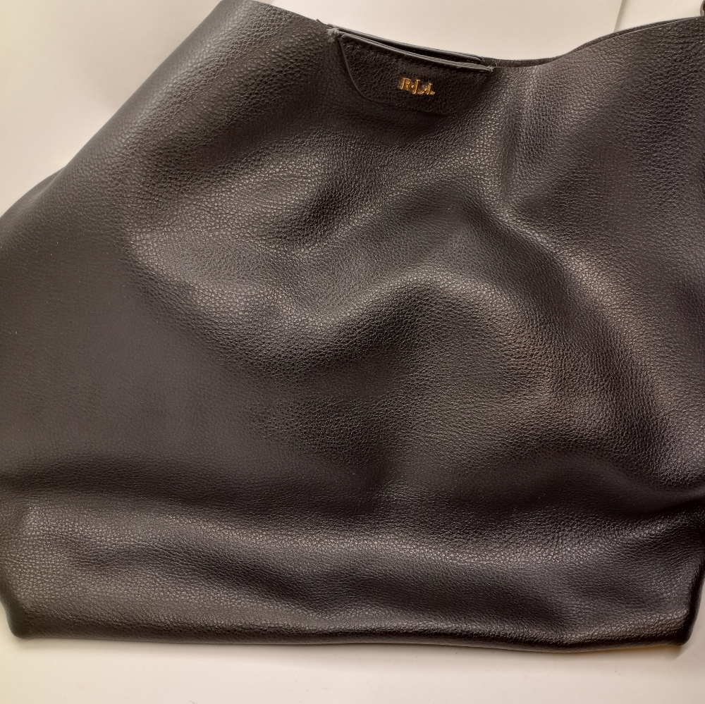Black Leather Tote Bag - Picture 7 of 10